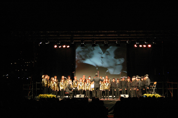 Concert Polif�nica Joia d'Alella al parc de Can Sors. 9 de juliol de 2011