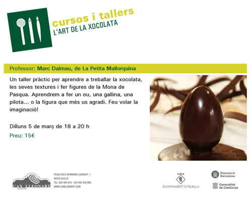 Taller xocolata de pasqua Taller xocolata de pasqua