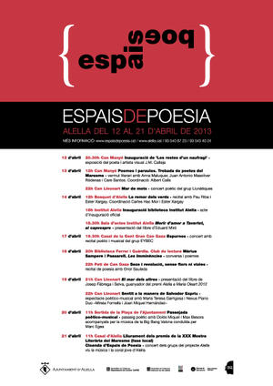 Cartell Espais de Poesia Cartell Espais de Poesia