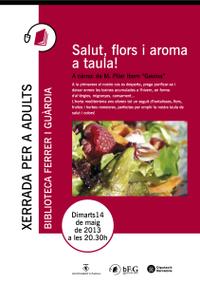 Cartell Salut, flors i aroma a taula! Cartell Salut, flors i aroma a taula!