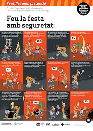 Poster revetlles amb precauci&oacute;