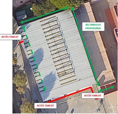 Accés provisional al Pavelló