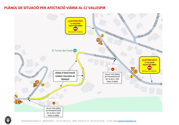 Afectació carrer Vallespir